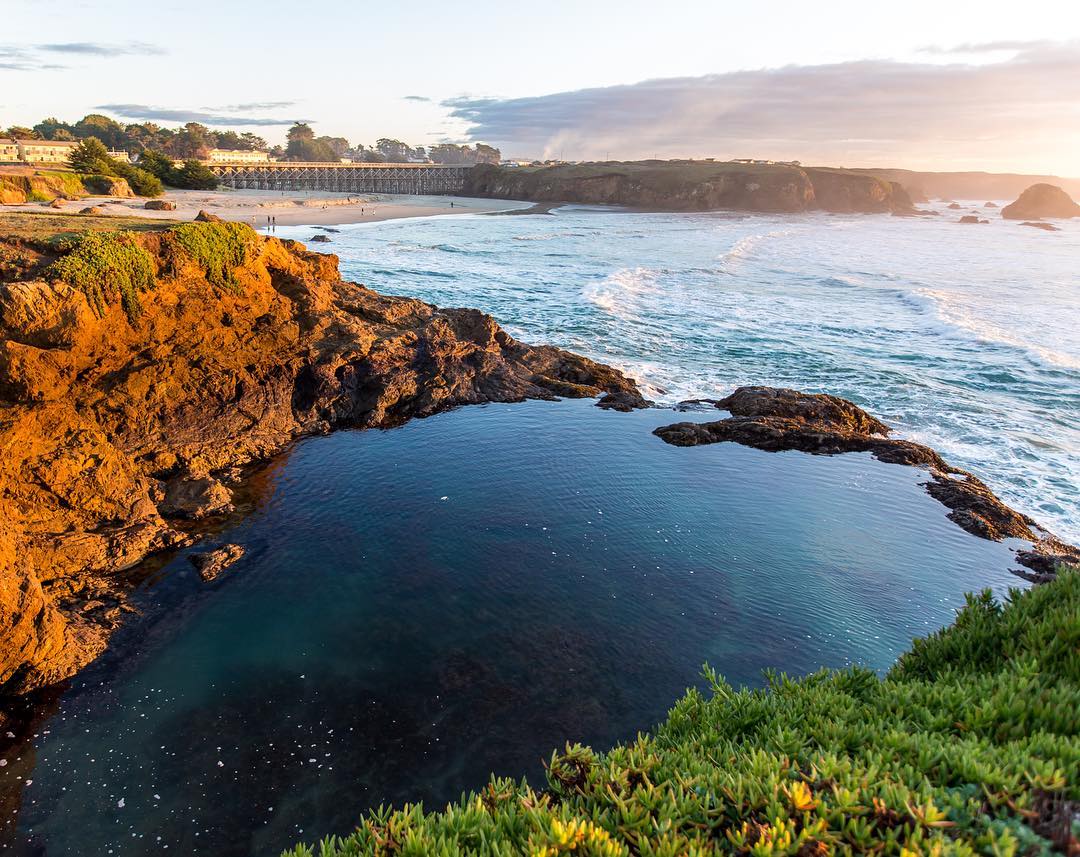 A serene sunset view over the ocean