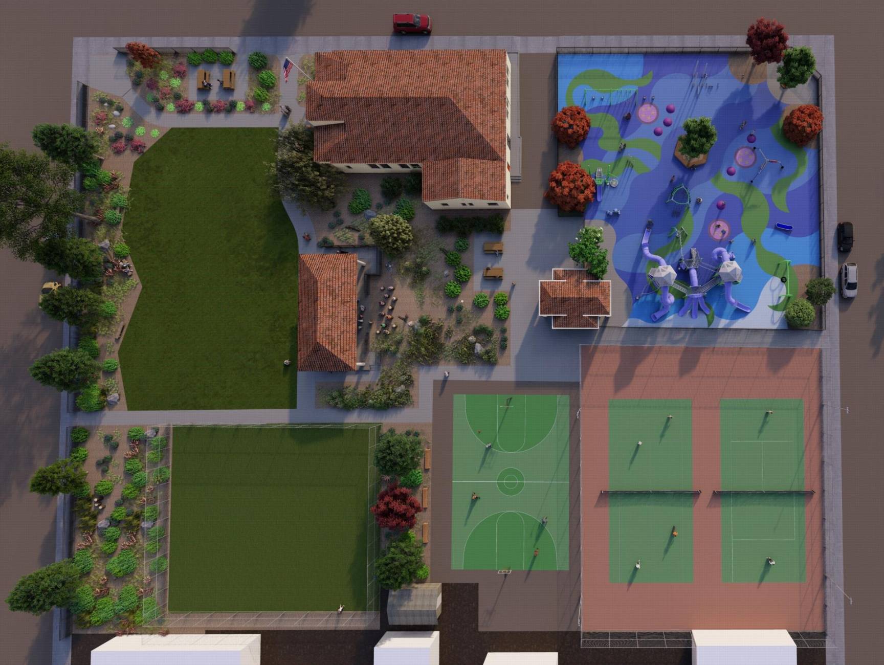 A tennis court adjacent - Copy